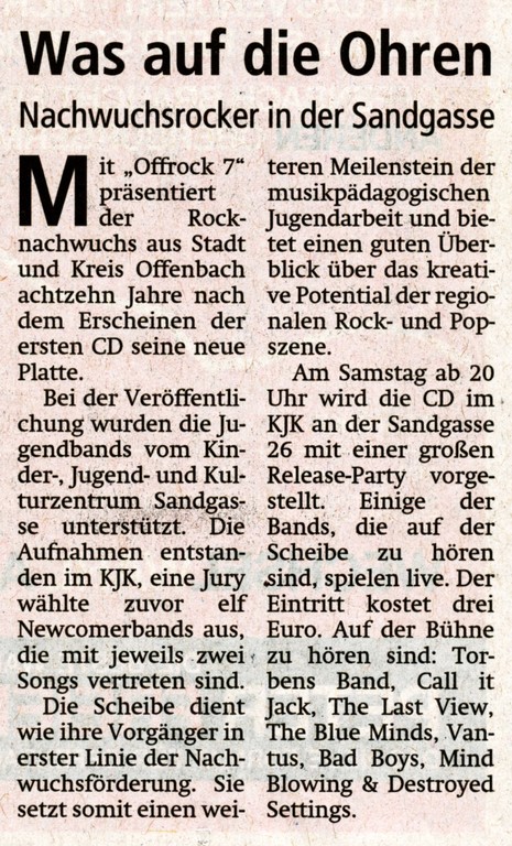 Offenbach Post, 16. September 2011