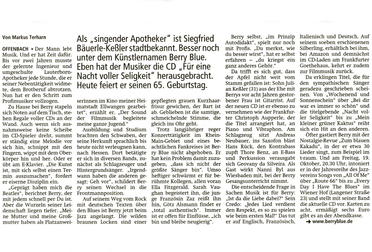Offenbach Post, 29.September 2012 (Text)