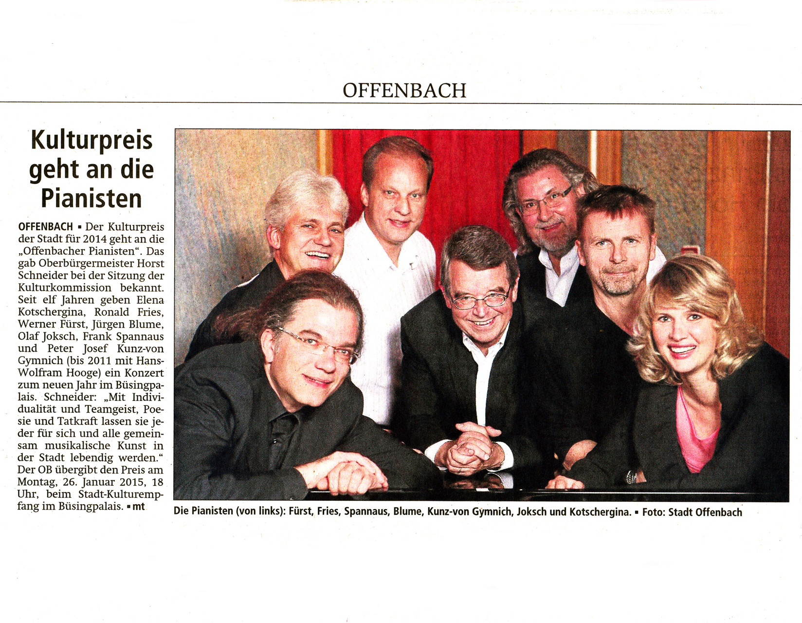 Offenbach Post, 8. November 2014