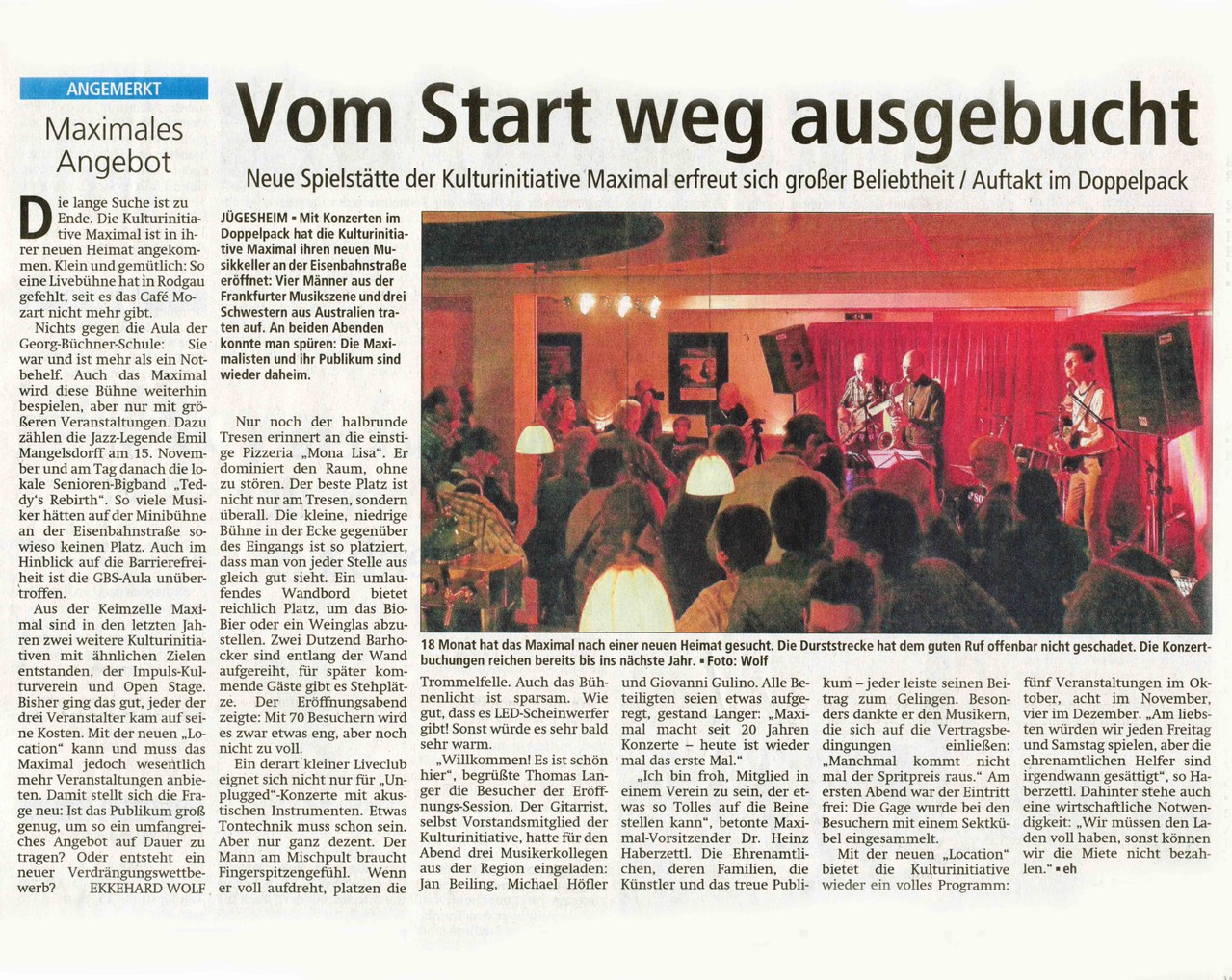 Offenbach Post, 3. Oktober 2012