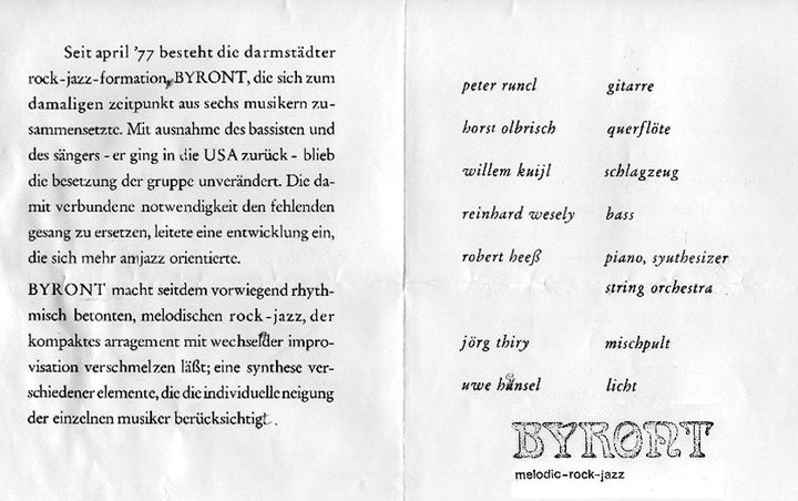 Horst Olbrisch und Robert Heeß spielten vorher schon zusammen in der Darmstädter Band "Byront"