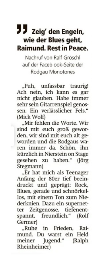Artikel Offenbach Post, 11. August 2023