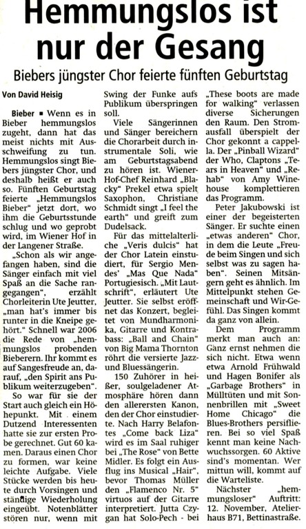 Offenbach Post, 5. Oktober 2011