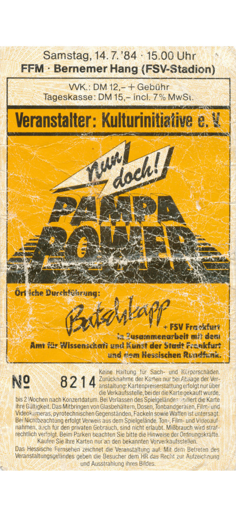 Das legendäre Konzert zusammen mit Flatsch, den Crackers, Feinbein, Hob Goblin und Roger Chapman