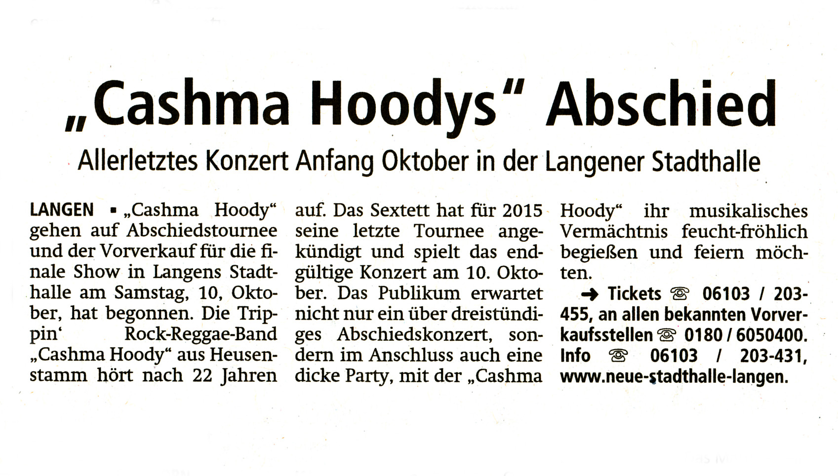 Offenbach Post, 24. März 2015
