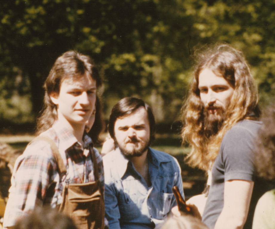 1. Auftritt Waldfreizeitanlage Jügesheim 1979 / v.l.n.r.: Peter Maith, Joachim Rabold, Reiner Wolff