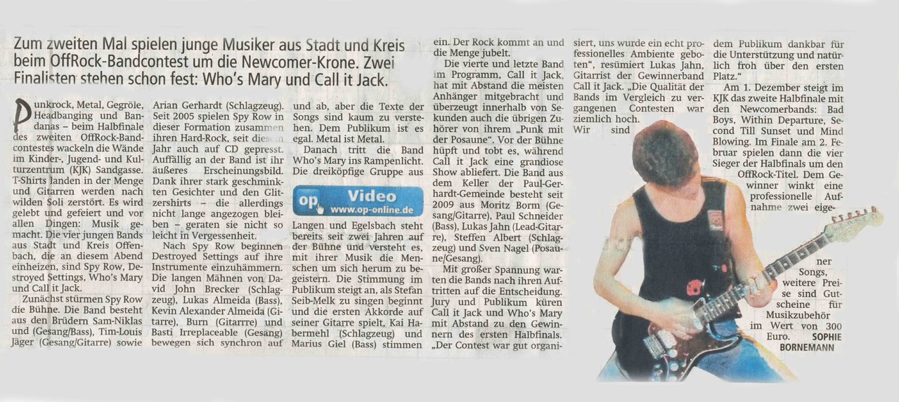 Offenbach Post, 14. November 2012