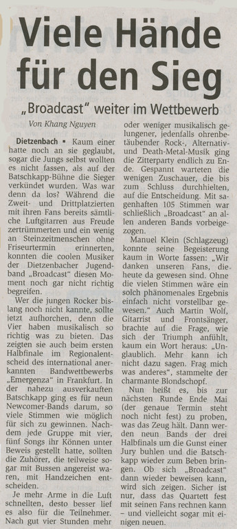 Offenbach Post, 9. April 2010