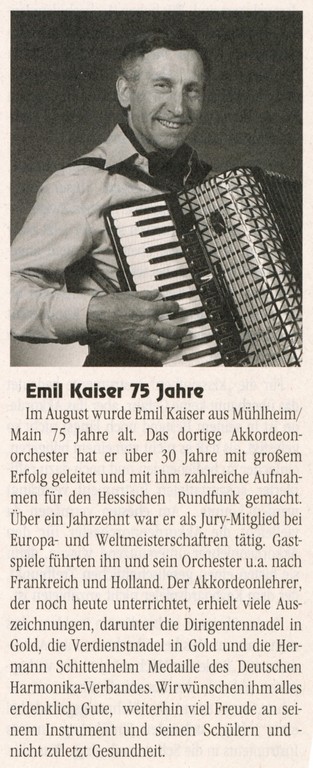 Artikel "Harmonika International", Ausgabe März/April 1995