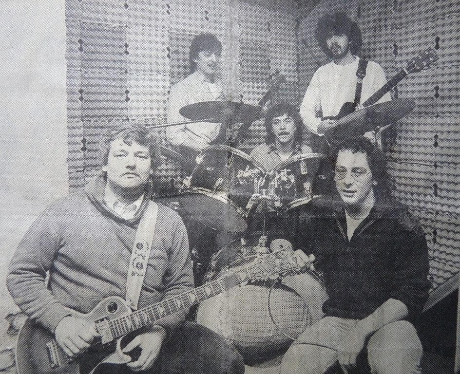 Sleepy Feet Band 1982 - 1984, v.l.n.r.: Freak Kruse, Matze Schmidt, Rainer Nolte, Andy Sommer, Beeni Beyer