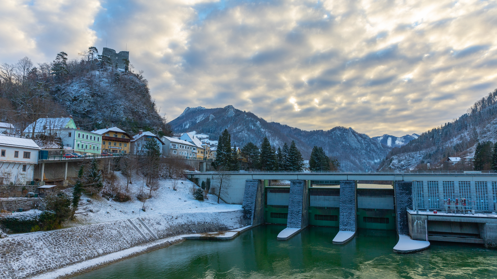 Kraftwerk in Losenstein mit Schieferstein