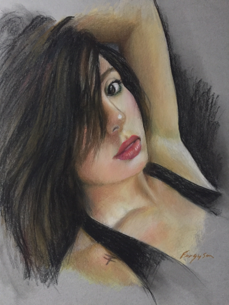 Leti Cie - Pastel on toned paper
