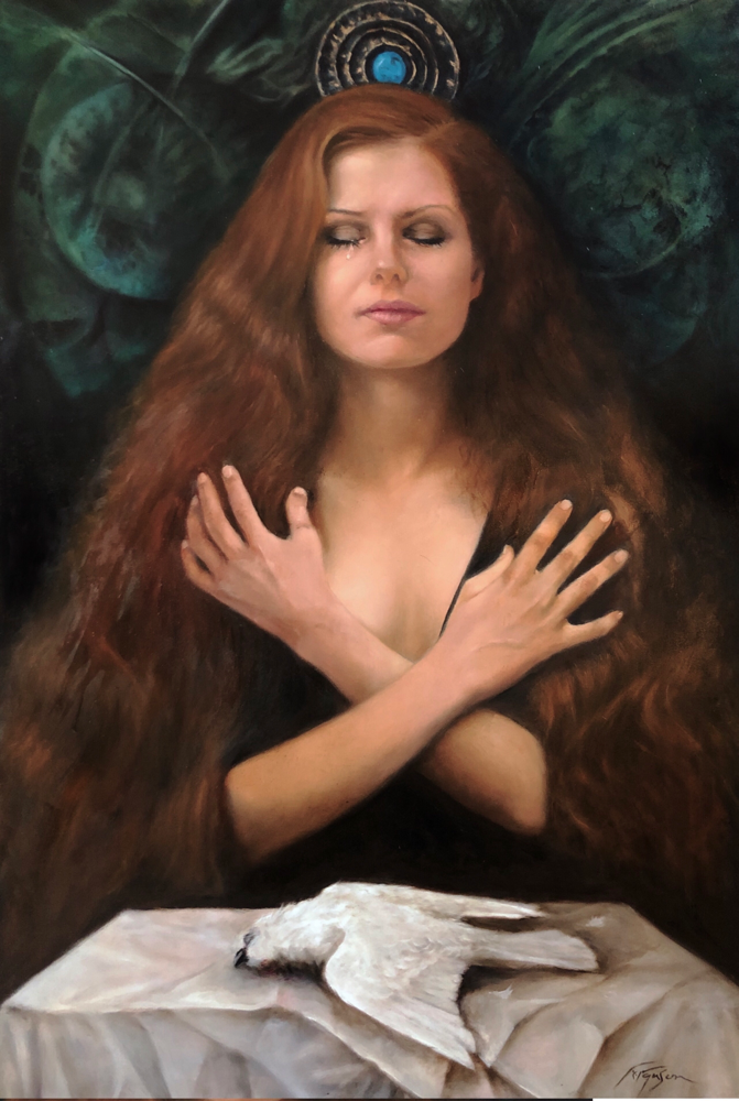 The Death of Innocence’s- oil on panel, 36x24”