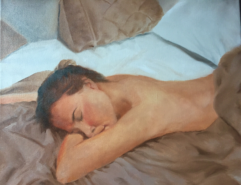 Burned by the sun - oil on canvas