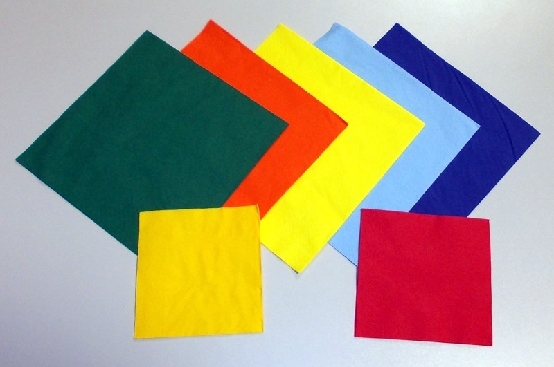 TOVAGLIOLO CARTA COLORATO 38X38  2 VELI