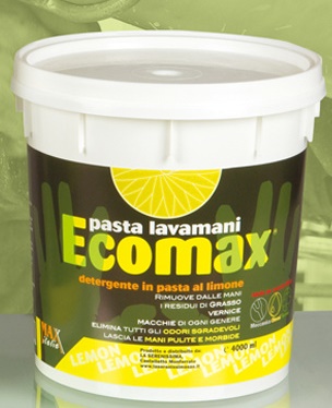 PASTA LAVAMANI ECO - Classica con essenza al limone, non irrita la pelle, no solventi e silice. Barattolo da 4 kg.