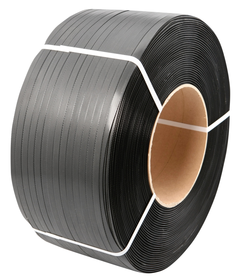 REGGIA PLASTICA NERA - Reggia plastica nera mis. 18x0.8z395, rotola da 1500 mtl