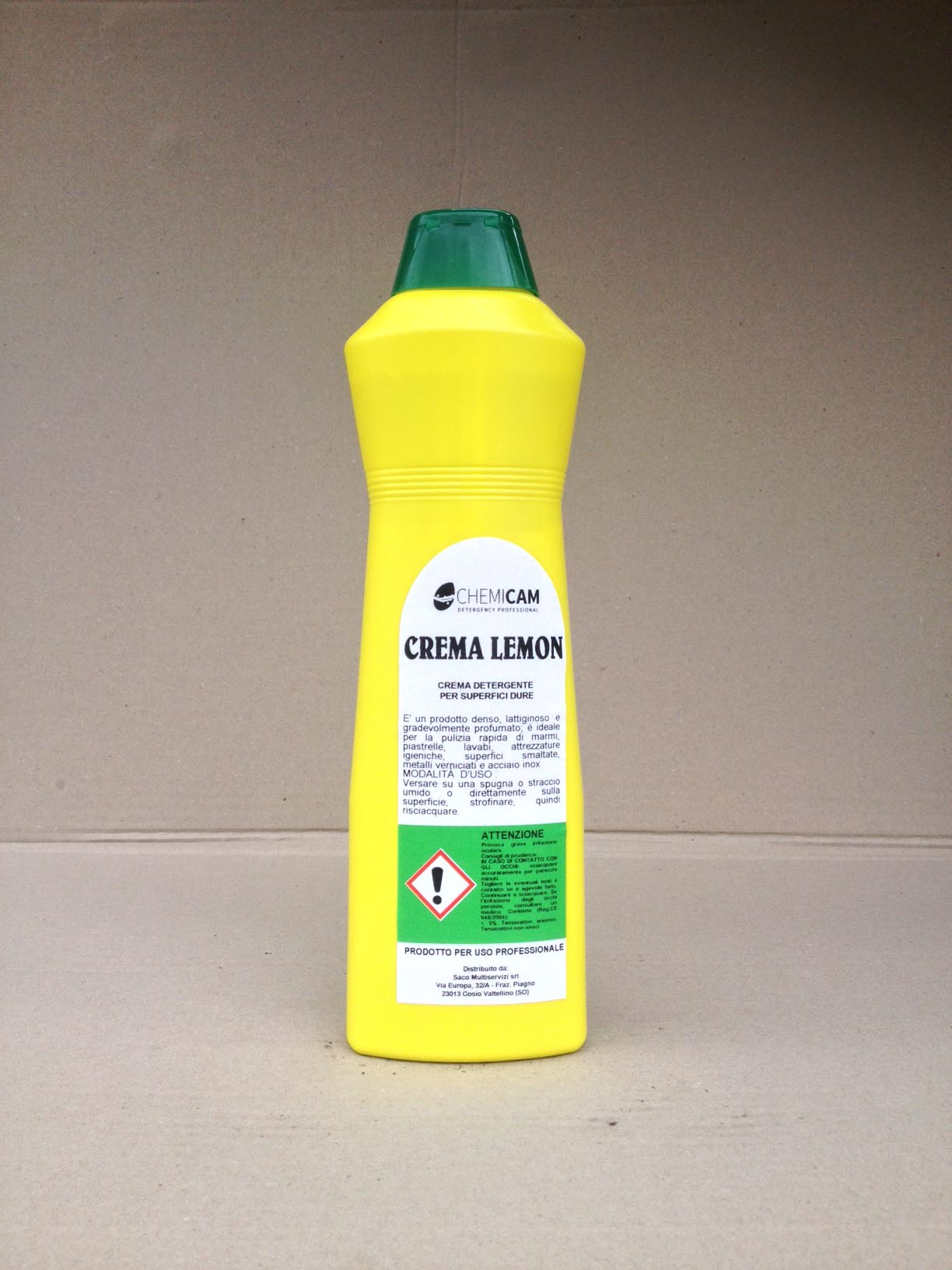 CREMA LEMON - Crema detergente particolarmente adatta per la pulizia quotidiana di superfici dure 