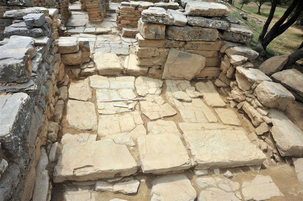 Les fouilles de 2018 se sont intéressées à la partie nord-ouest du palais de Zominthos. Crédit : Ministry of Culture and Sports, Greece