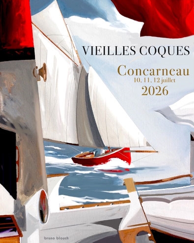 Plakat Vieilles Coques Concarneau, Festival Maritime, 10.-12. Juli 2026