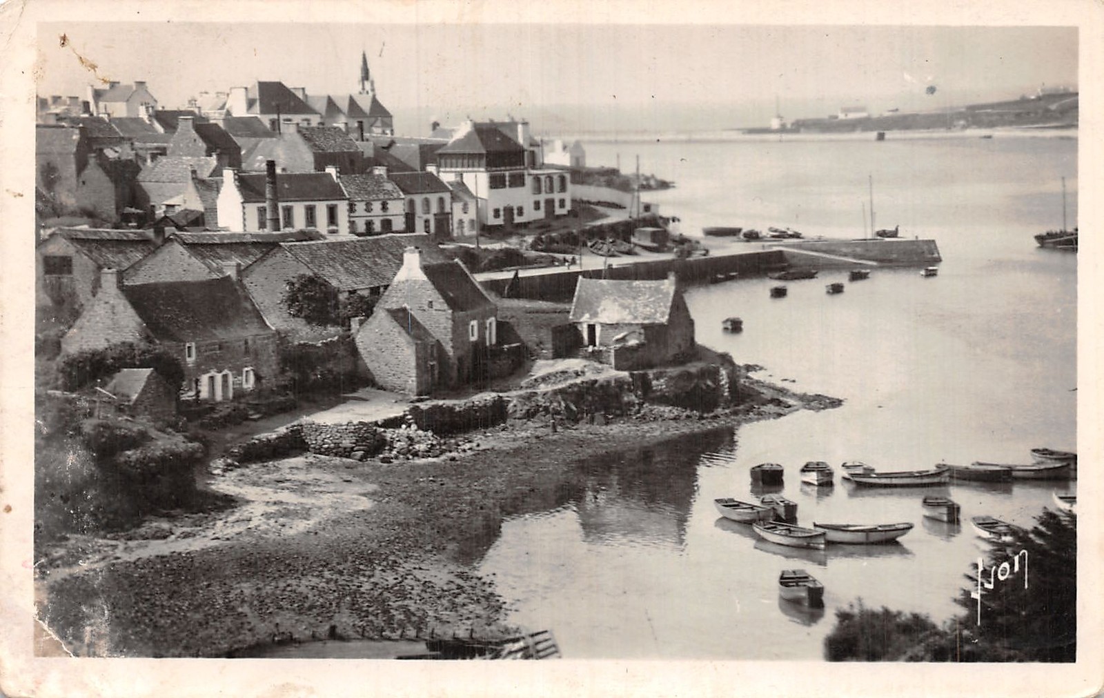 Alte Postkarte, Plouhinec, Bucht von Audierne
