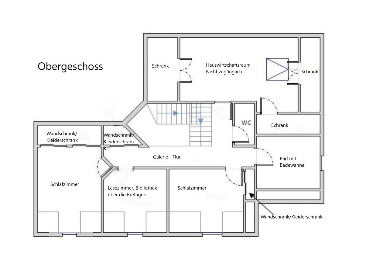 Ferienhaus Tal Ar Mor, Plouhinec, Bucht von Audierne, Grundriss