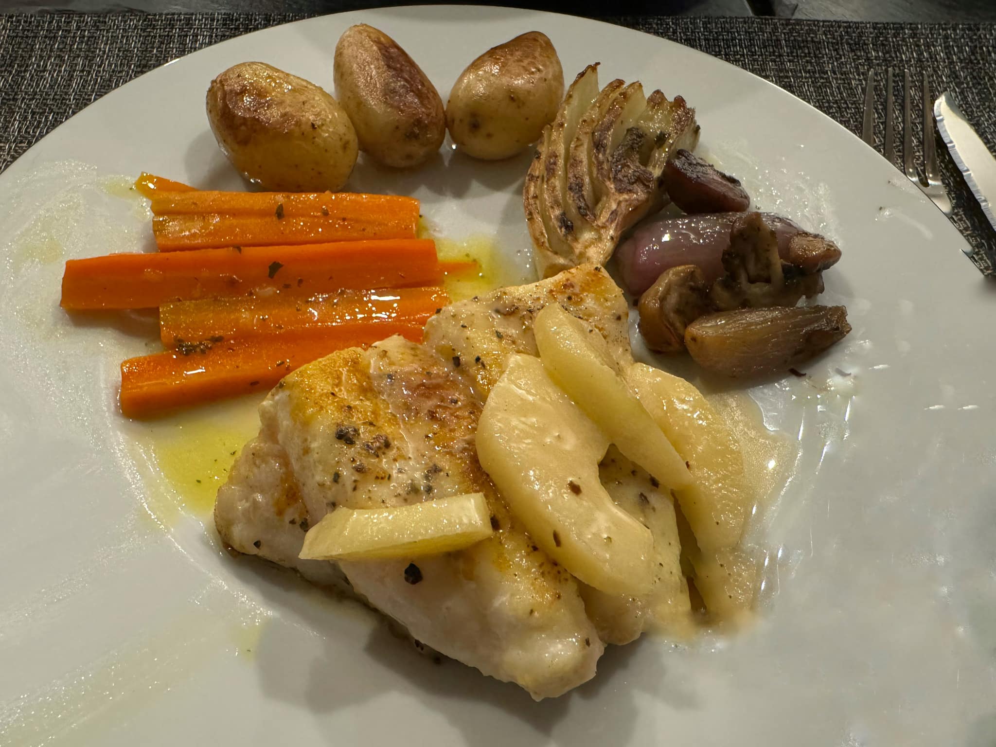 Petersfisch mit Cidre und Apfelspalten, Rezept, Ferienhaus Ker Armor