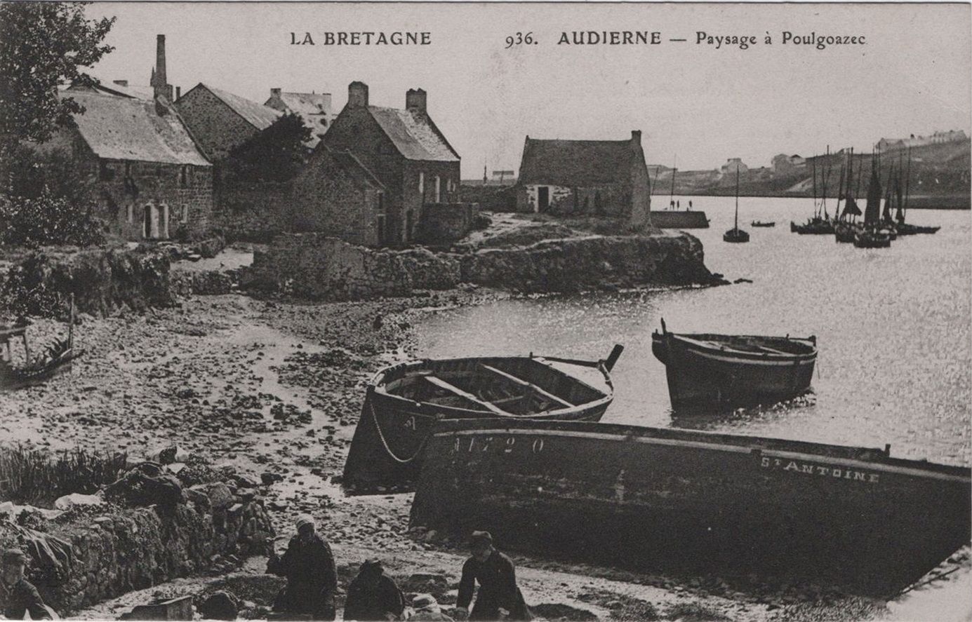 Alte Postkarte, Plouhinec, Bucht von Audierne