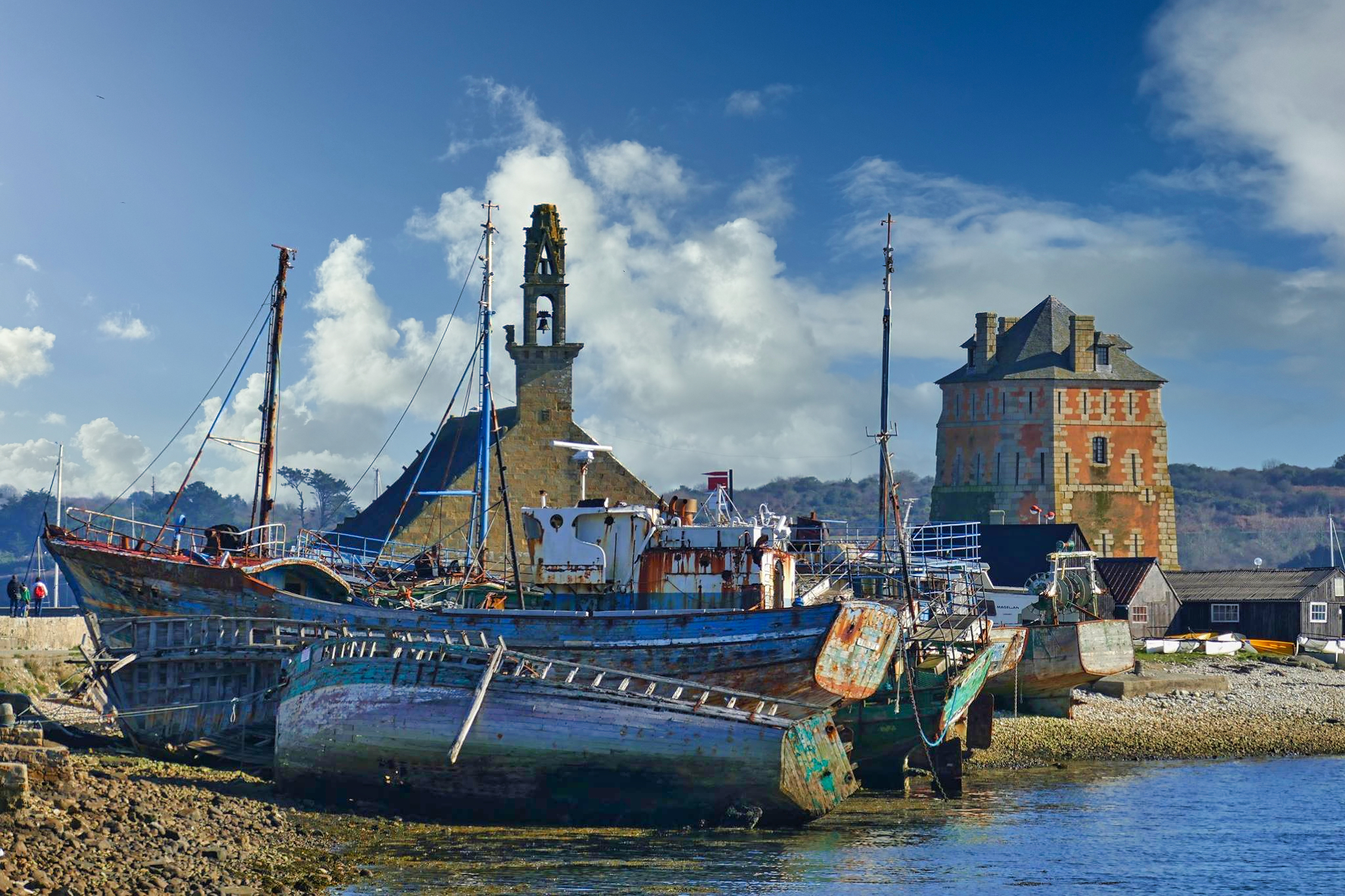 Crozon Halbinsel, Presqu'île de Crozon, Camaret sur Mer, Schiffsfriedhof