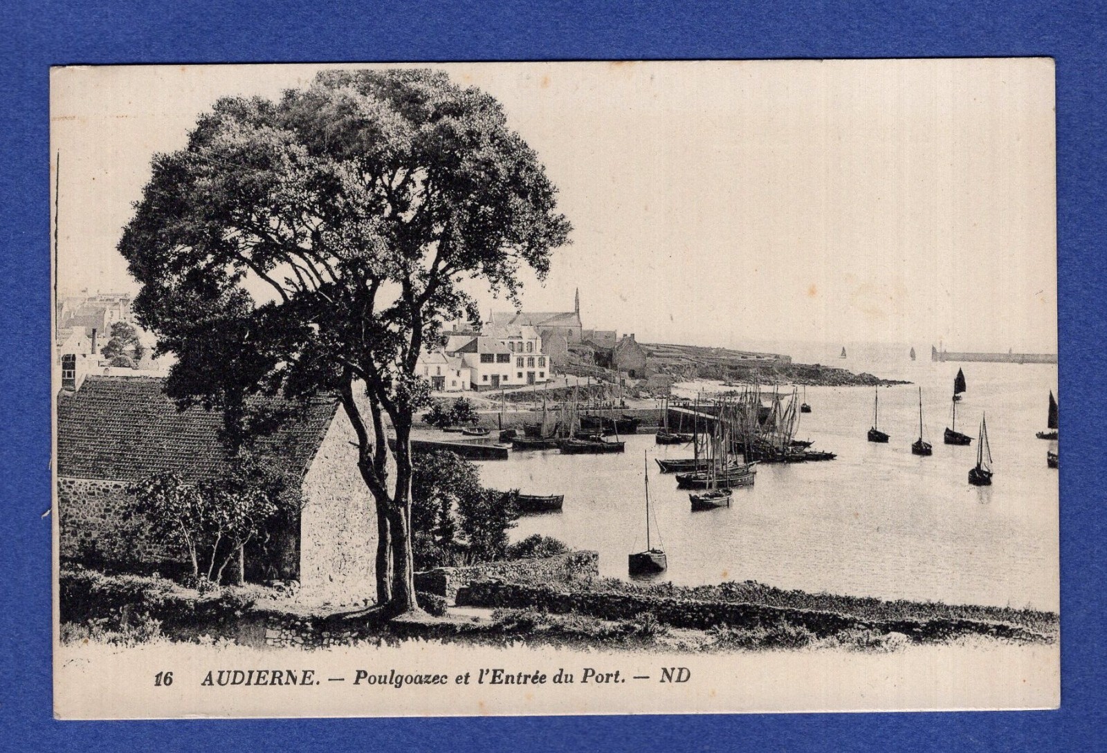 Alte Postkarte, Plouhinec, Bucht von Audierne