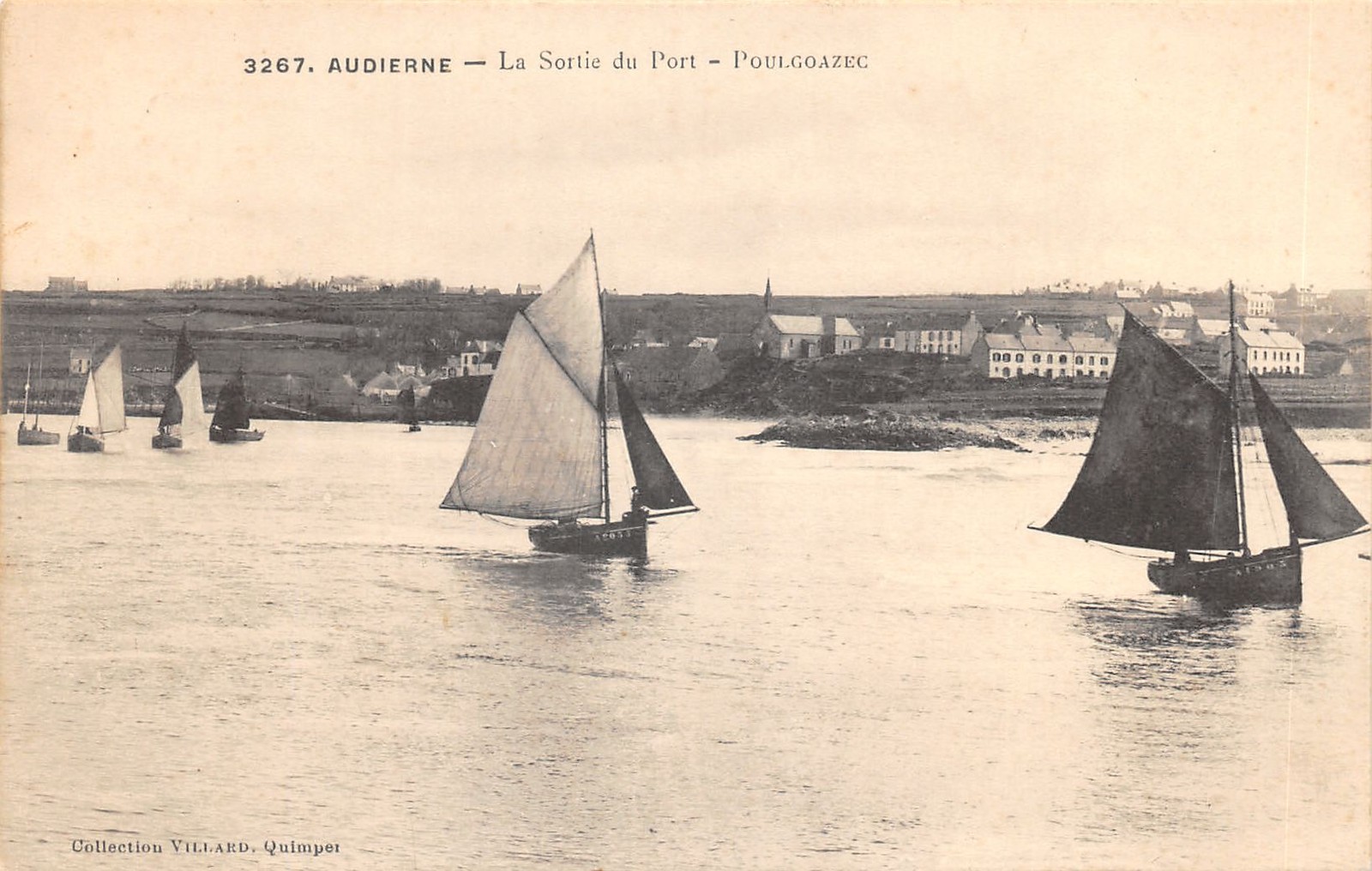 Alte Postkarte, Plouhinec, Bucht von Audierne