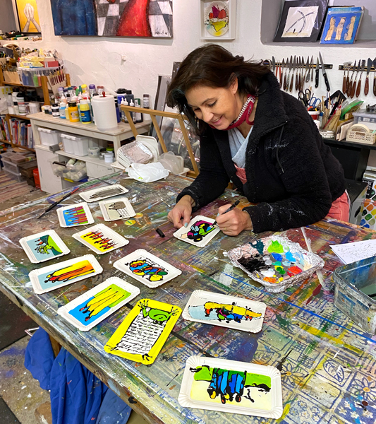 Neue Pappteller-Kunst in Arbeit!