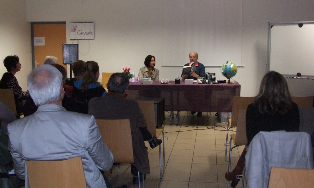 Mei Kuei Lin et Daniel Brot lors de la conférence sur l'ère du Verseau