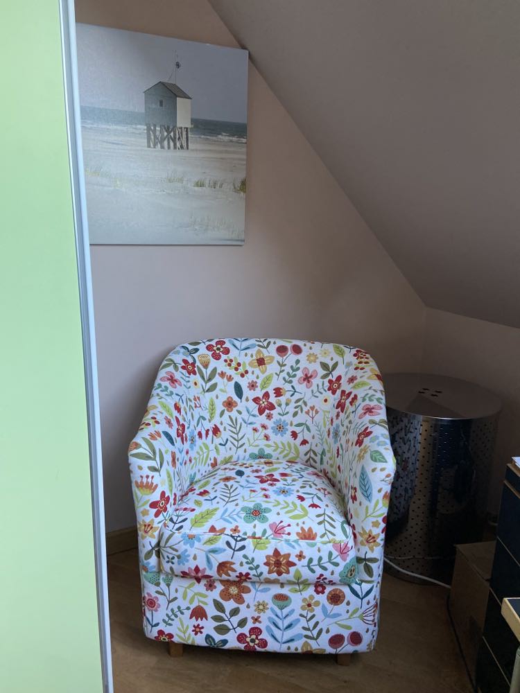 Fauteuil motif floral