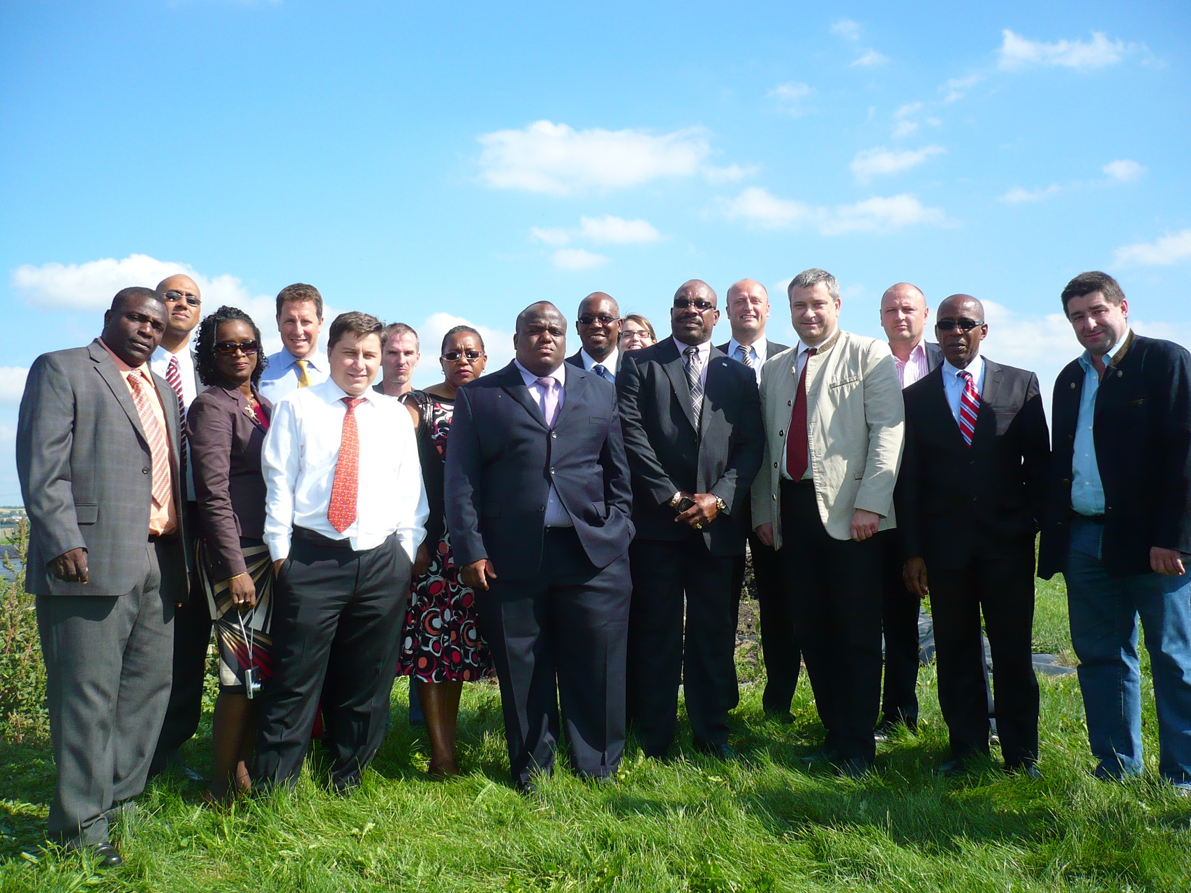 Mr. Marth and Mr. Wendt with Caribbean Delegation and UNIDO Member visiting Biogas Plant in EVM