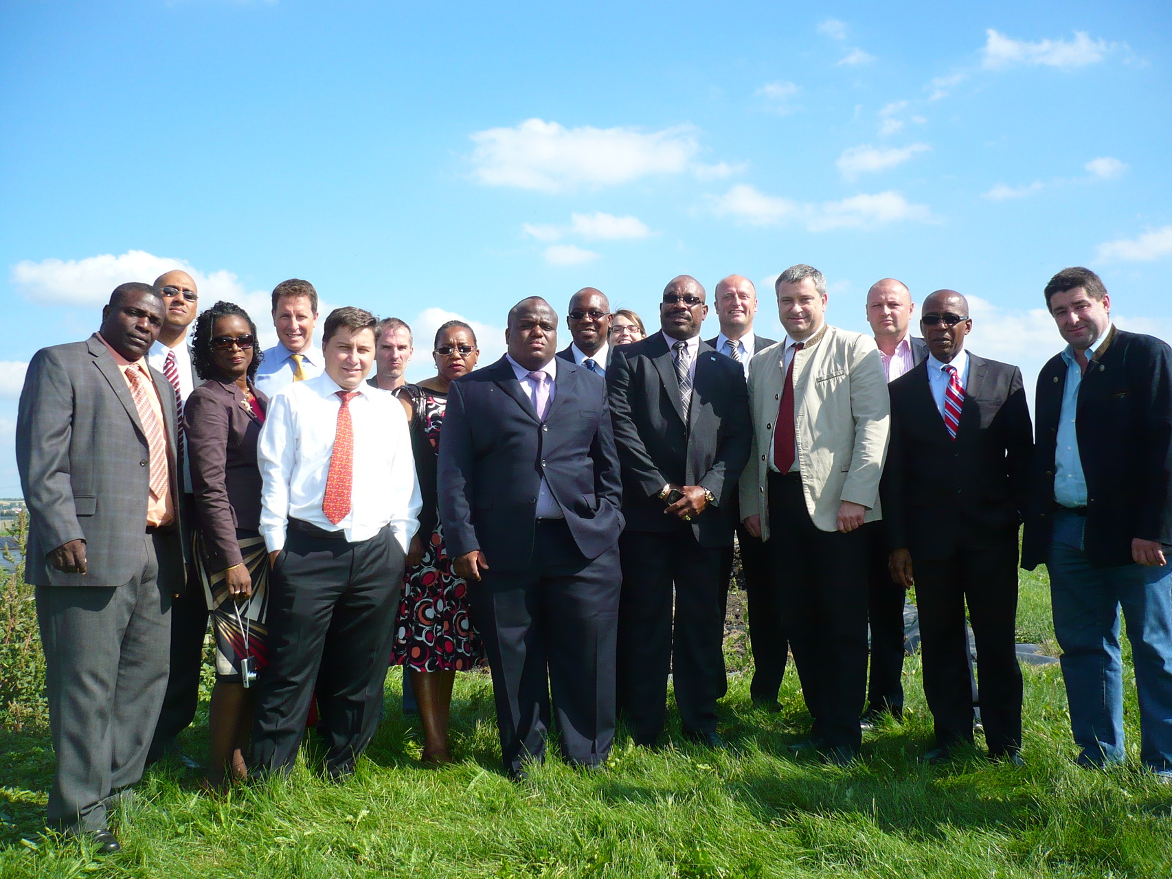 Mr. Marth with Caribbean Delegation and UNIDO Member visiting Biogas Plant in EVM