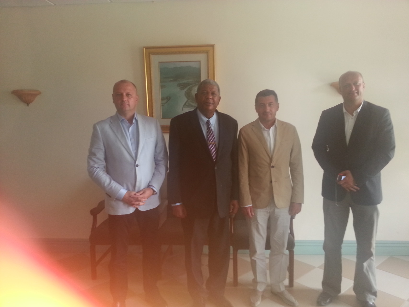 Mr. Marth and Partners with Antigua visting Prime Minister Honorabel Dr. Baldwin Spencer 