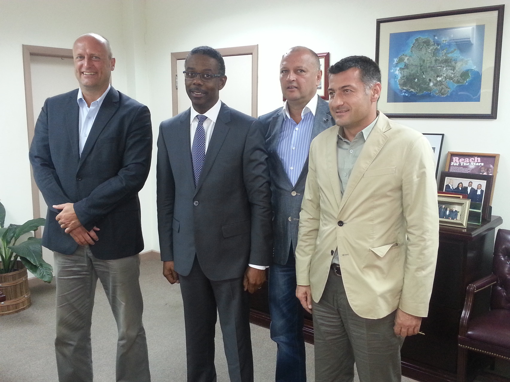 Mr. Marth and Partners visiting Antiguas Finance Minister Honorabel Dr. Lowell