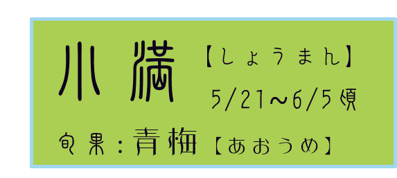 小満【しょうまん】アイコン　旬果：古城梅