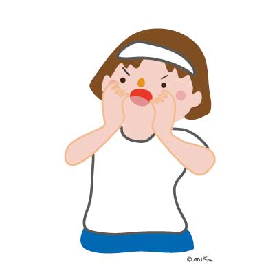 応援する女性