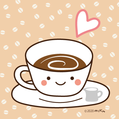 コーヒーとお菓子のイラスト