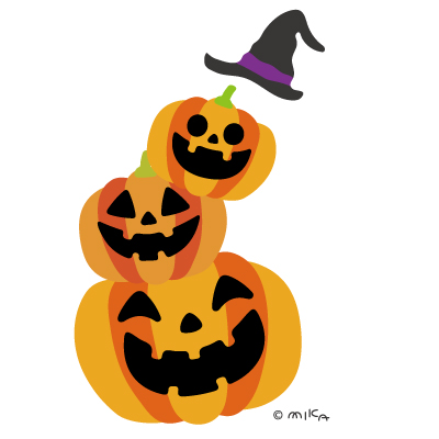 ハロウィーンのかぼちゃ３つ重ね①