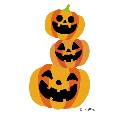 ハロウィーンのかぼちゃ３つ重ね②