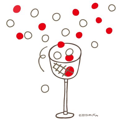 玉入れのイラスト（紅白）
