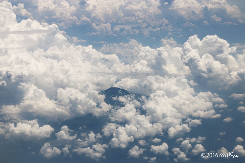 空から見た山