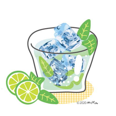 ライムとミント水