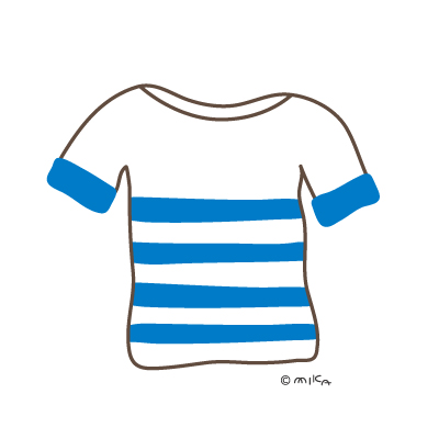 Tシャツ（青のストライプ）