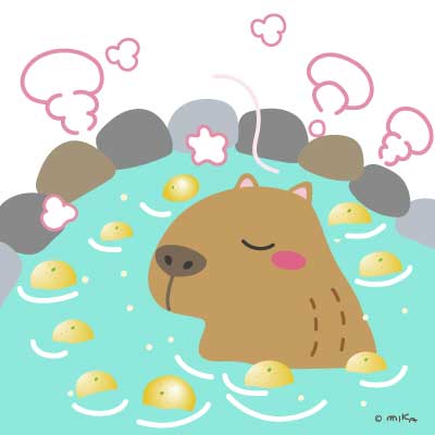 カピバラゆず湯（横向き）