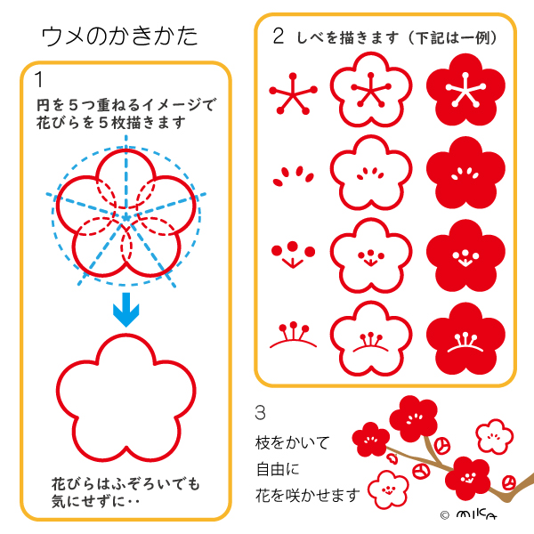 梅の描き方