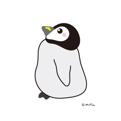 ペンギン横向き（背景白）